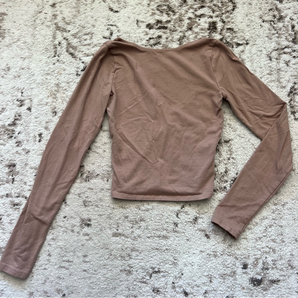 Hollister Long Sleeve Scoop Back Top